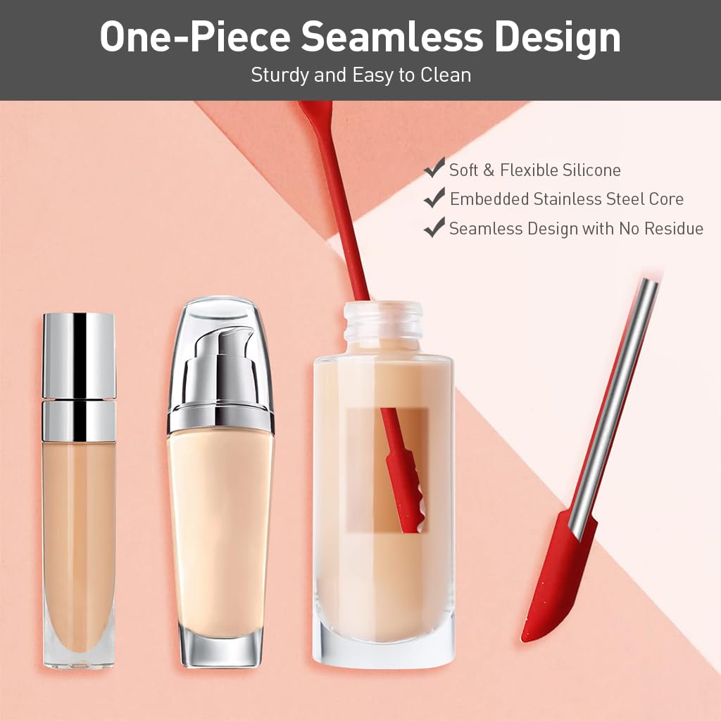 HASTHIP 3Pcs Silicone Spatulas 3 Sizes Dual Ends Silicone Makeup Scoop Spatulas Food Grade Silicone Spatulas for Food Jar, Makeups, Lotion Jar HASTHIP 3Pcs Silicone Spatulas 3 Sizes Dual Ends Silicone Makeup Scoop Spatulas Food Grade Silicone Spatulas for Food Jar, Makeups, Lotion Jar